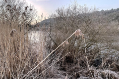 Winterstimmung an der Lahn in Höhe der Laach