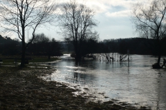 Hochwasser am Leinpfad in Steeden
